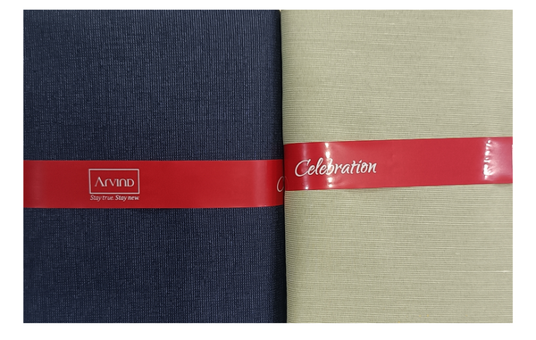 Arvind  Unstitched Cotton Blend Shirt & Trouser Fabric Self Design