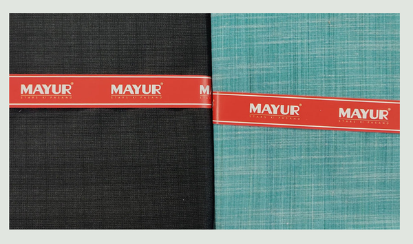 MAYUR Unstitched Pure Cotton Plain Shirt & Trouser Fabric.