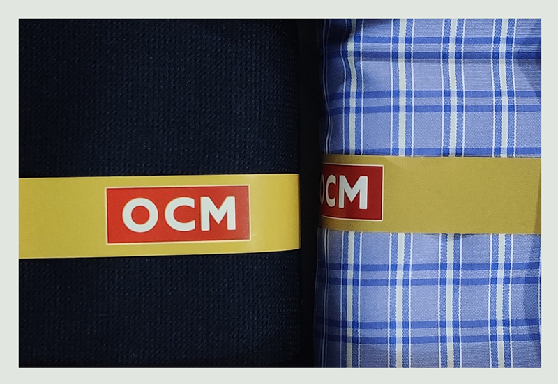 OCM  Unstitched Cotton Shirt & Trouser Fabric Checkered