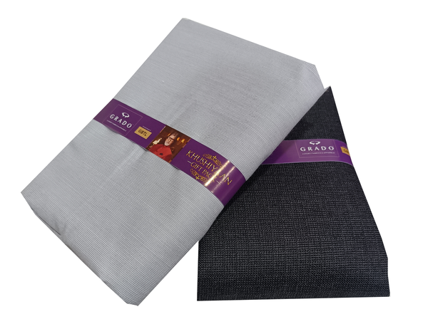 OCM  Unstitched Cotton Blend Shirt & Trouser Fabric Solid