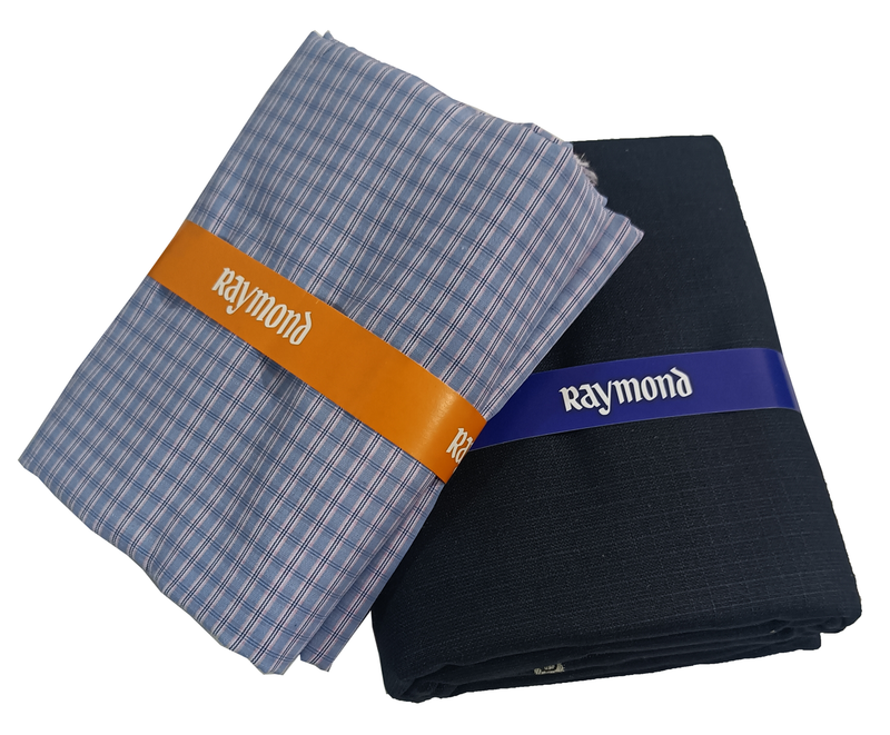 Raymond  Unstitched Cotton  Checkered Shirt & Trouser Fabric.