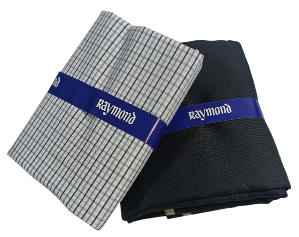 Raymond  Unstitched Cotton  Checkered Shirt & Trouser Fabric.