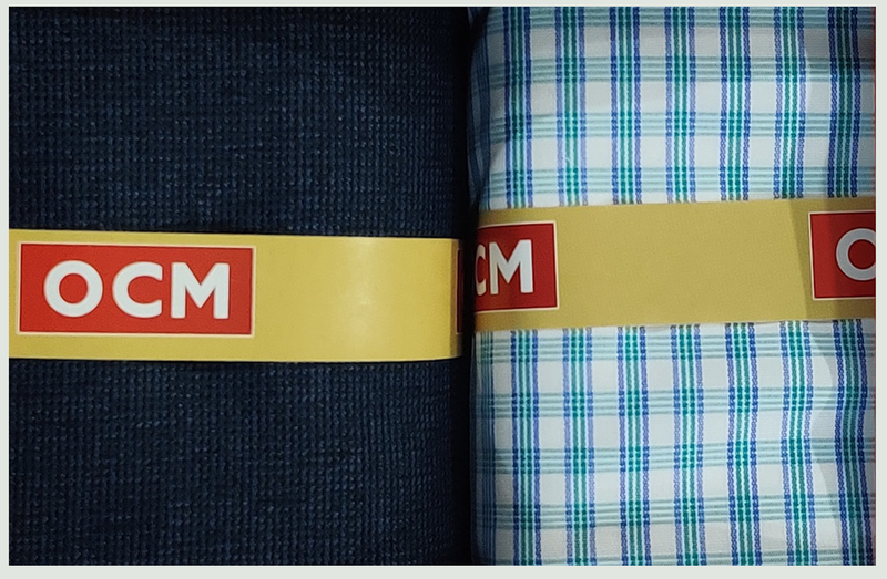 OCM  Unstitched Cotton Shirt & Trouser Fabric Checkered