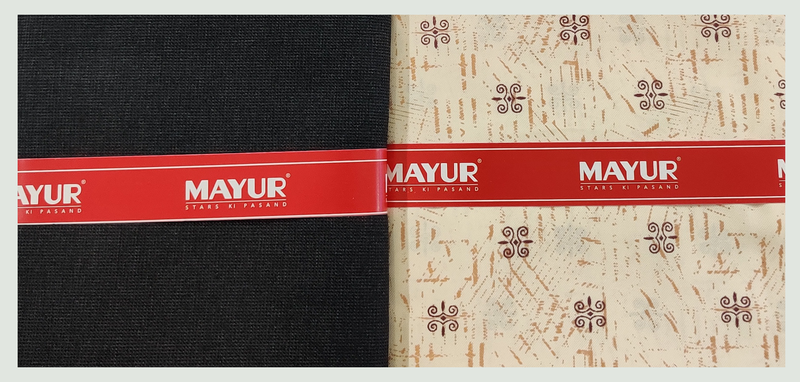 MAYUR Unstitched Pure Cotton Printed Shirt & Trouser Fabric