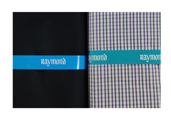 Raymond  Unstitched Cotton Shirt & Trouser Fabric Checkered