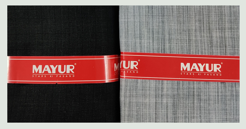 MAYUR Unstitched Pure Cotton Plain  Shirt & Trouser Fabric Solid.