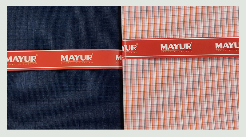 MAYUR Unstitched Pure Cotton Checkered Shirt & Trouser Fabric.