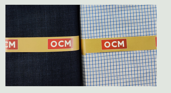 OCM  Unstitched Cotton Shirt & Trouser Fabric Checkered