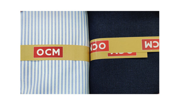 OCM  Unstitched Cotton Shirt & Trouser Fabric Checkered