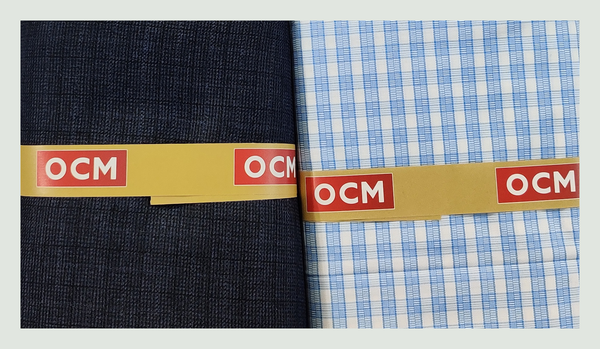 OCM  Unstitched Cotton Shirt & Trouser Fabric Checkered