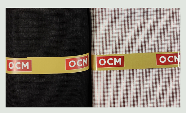 OCM  Unstitched Cotton Shirt & Trouser Fabric Checkered