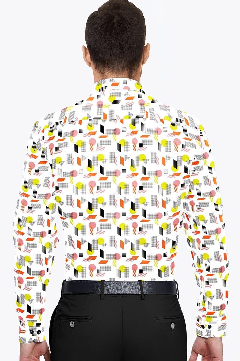 Mansfab Men Regular Fit Printed Spread Collar Casual Shirt-MFPRINTS-0003