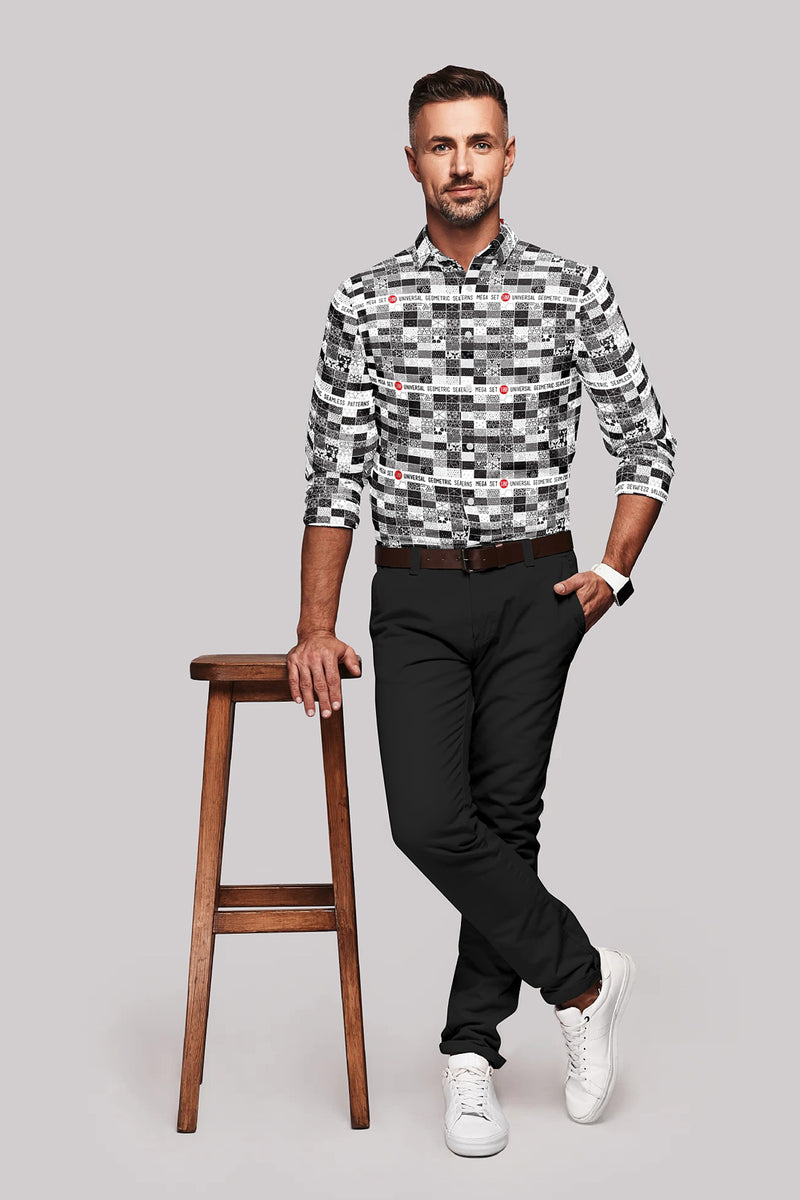 Mansfab Men Regular Fit Printed Spread Collar Casual Shirt-MFPRINTS-0004