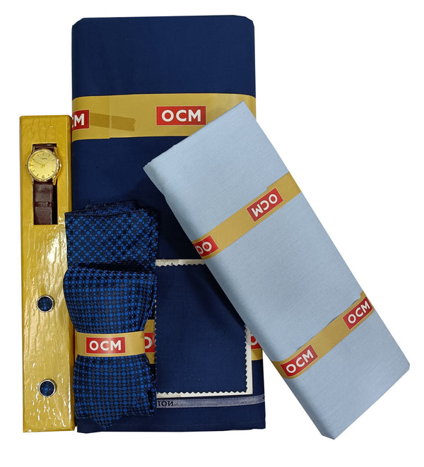 OCM UNSTICHED PURE COTTON SHIRT & TROUSER FABRIC SOLID