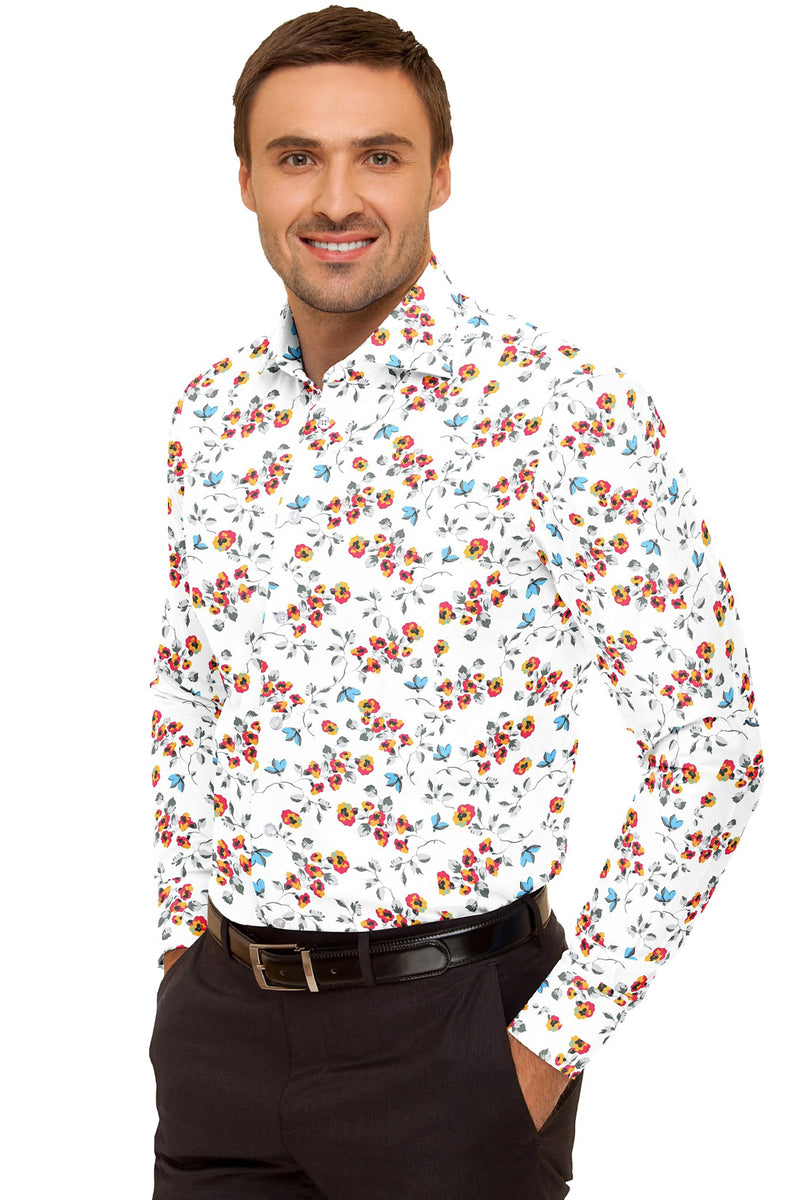 Mansfab Men Regular Fit Printed Spread Collar Casual Shirt-MFPRINTS-0006