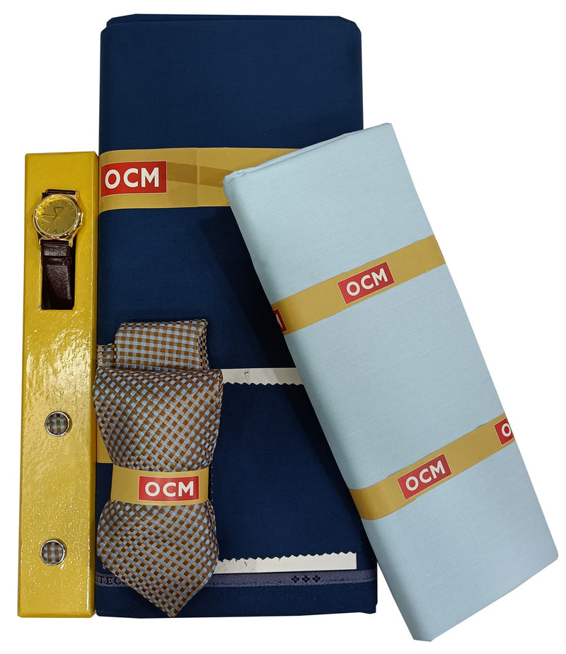 OCM UNSTICHED PURE COTTON SHIRT & TROUSER FABRIC SOLID