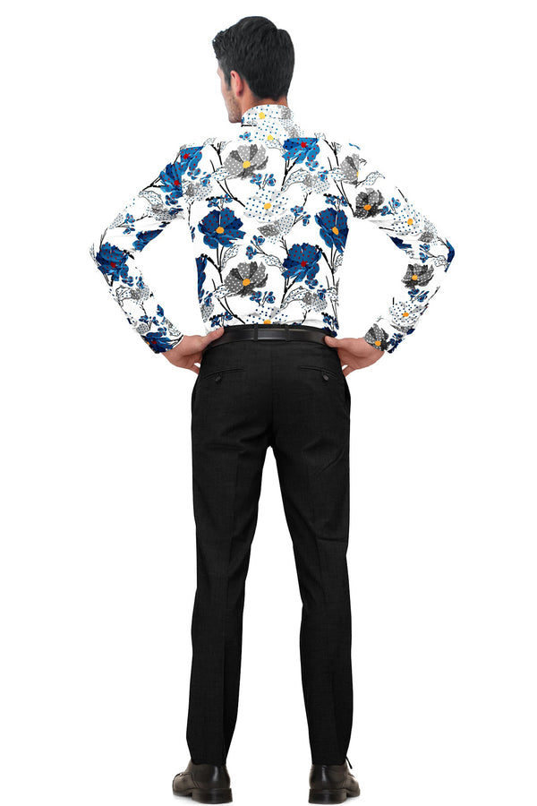 Mansfab Men Regular Fit Printed Spread Collar Casual Shirt-MFPRINTS-0007