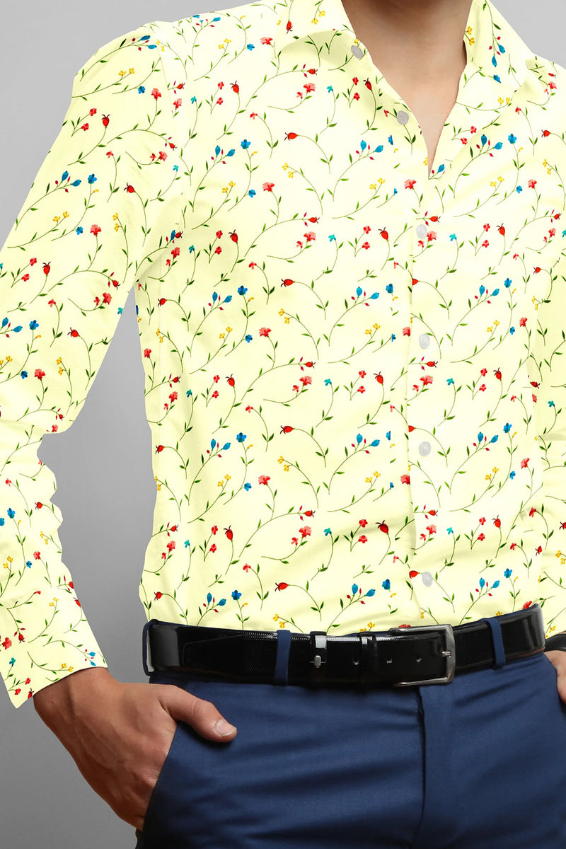 Mansfab Men Regular Fit Printed Spread Collar Casual Shirt-MFPRINTS-0008