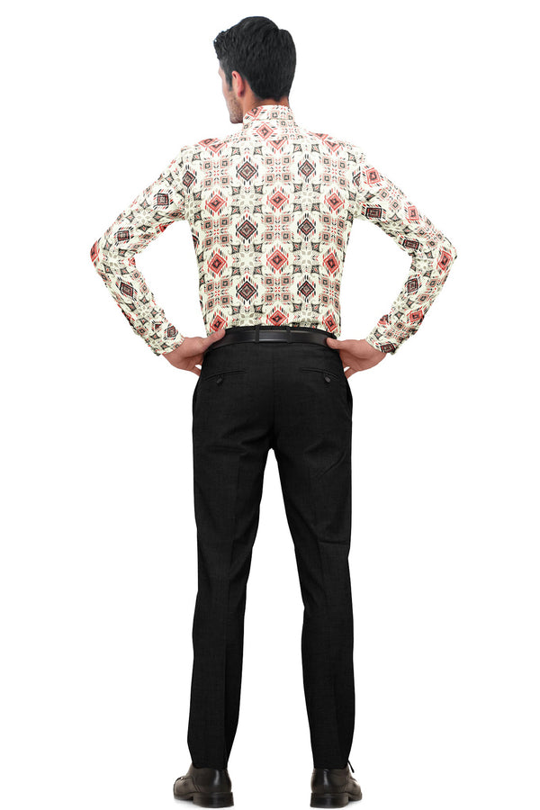 Mansfab Men Regular Fit Printed Spread Collar Casual Shirt-MFPRINTS-0009