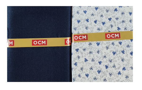 OCM  Unstitched Cotton Shirt & Trouser Fabric Printed.