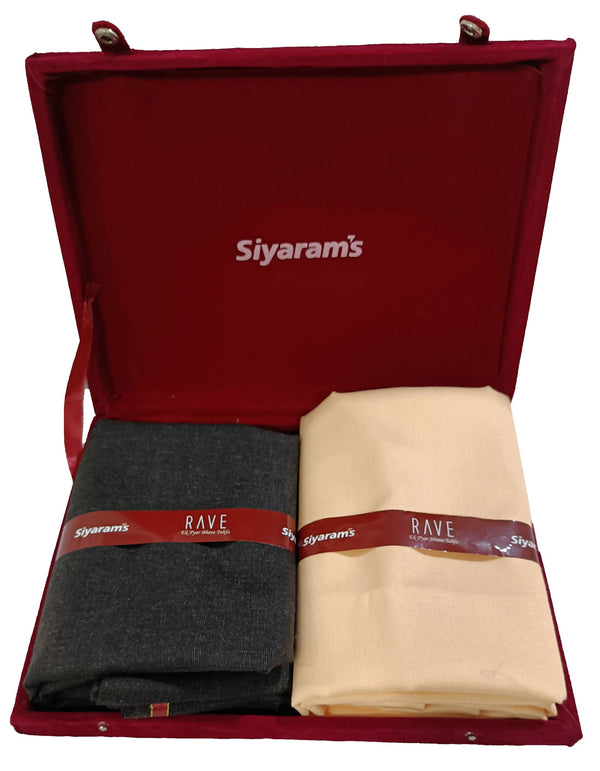 Siyaram's  Unstitched Cotton Blend Shirt & Trouser Fabric Solid-012