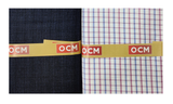 OCM  Unstitched Cotton Shirt & Trouser Fabric Checkered