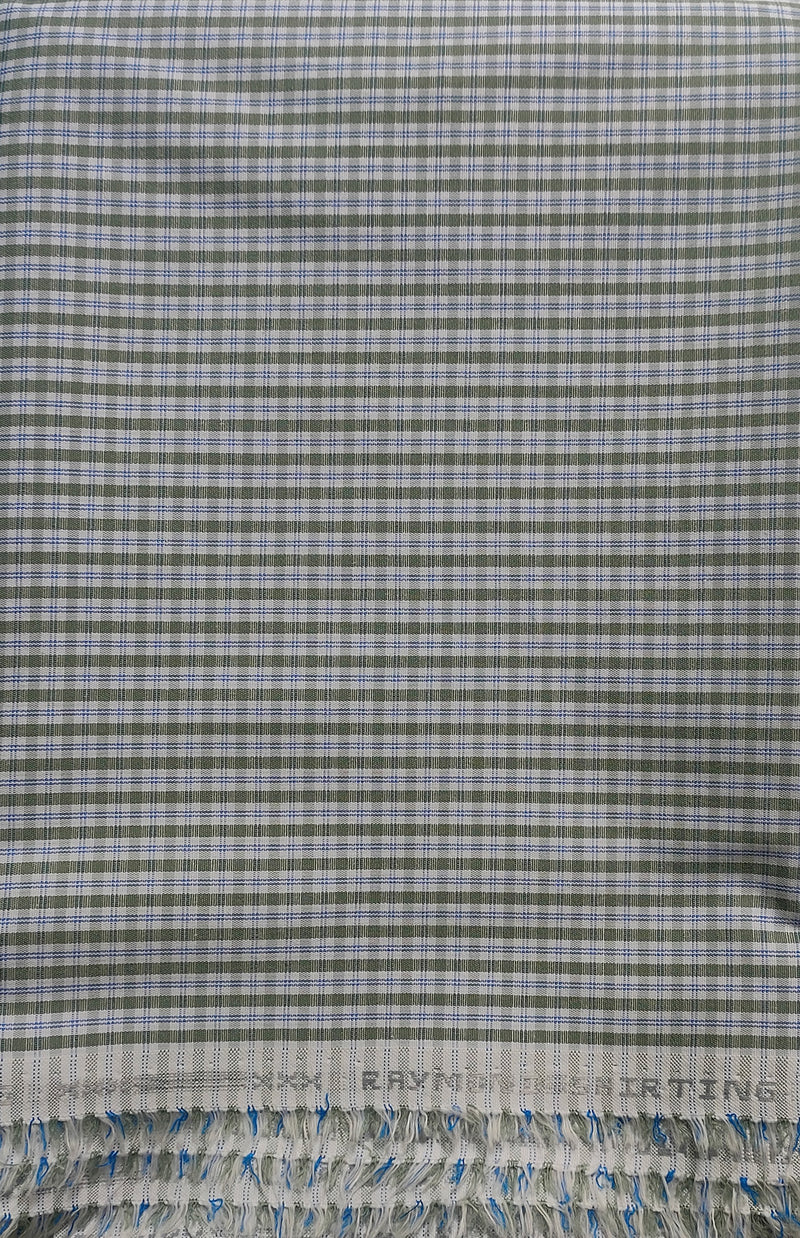 Raymond  Cotton Checkered Shirt Fabric  (Unstitched)-1015