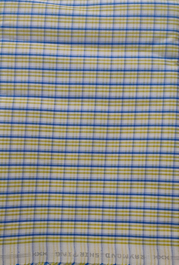 Raymond  Cotton Checkered Shirt Fabric  (Unstitched)-1017