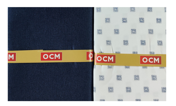 OCM  Unstitched Cotton Shirt & Trouser Fabric Printed.