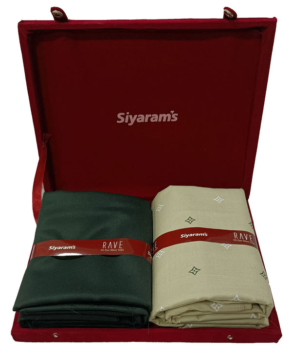 Siyaram Cotton Printed Shirt & Trouser Fabric  (Unstitched)-019