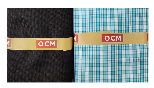 OCM  Unstitched Cotton Shirt & Trouser Fabric Checkered