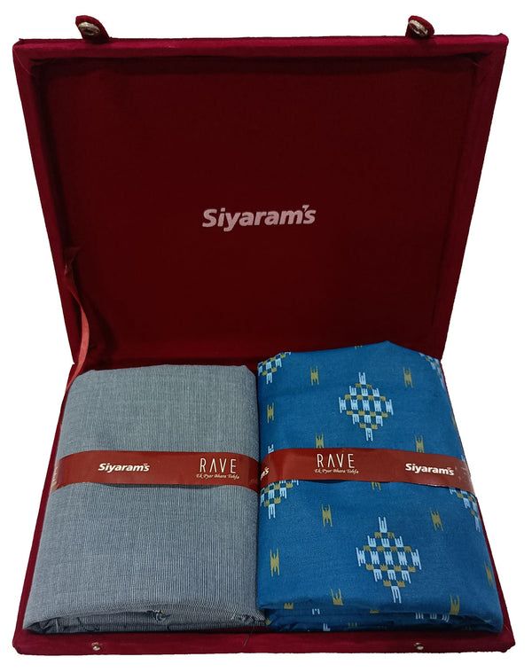 Siyaram's Unstitched Cotton Blend Shirt & Trouser Fabric Printed