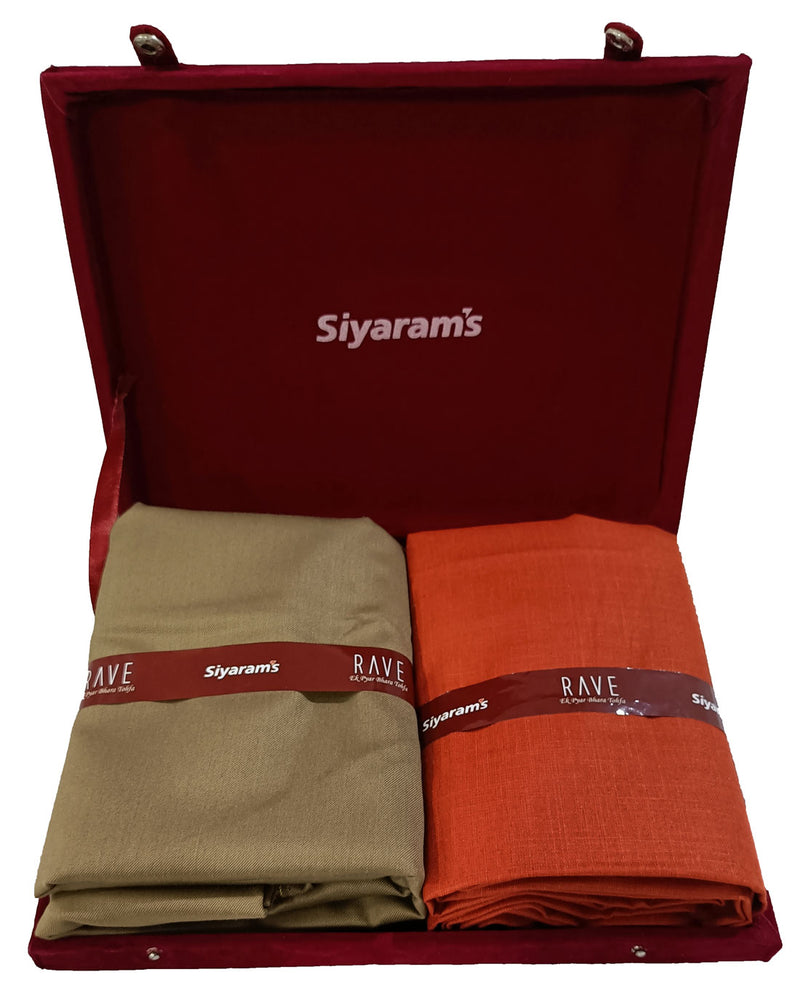 Siyaram's  Unstitched Cotton Blend Shirt & Trouser Fabric Solid-021