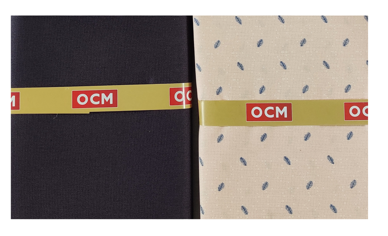 OCM  Unstitched Cotton Shirt & Trouser Fabric Printed.