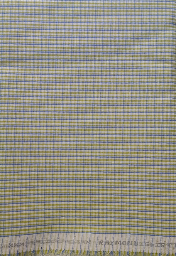 Raymond  Cotton Checkered Shirt Fabric  (Unstitched)-1023
