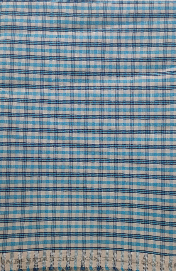 Raymond  Cotton Checkered Shirt Fabric  (Unstitched)-1027