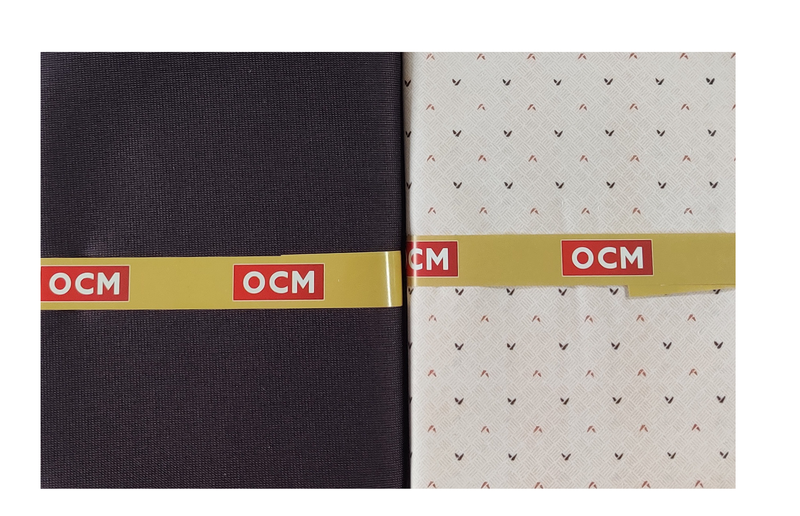 OCM  Unstitched Cotton Shirt & Trouser Fabric Printed.