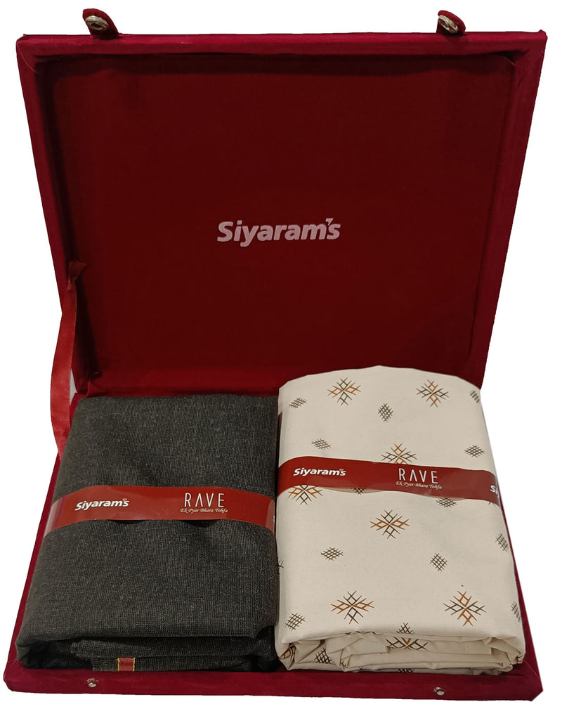 Siyaram Cotton Printed Shirt & Trouser Fabric  (Unstitched)-030