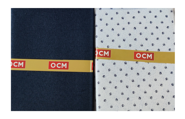 OCM  Unstitched Cotton Shirt & Trouser Fabric Printed.
