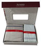 Arvind  Unstitched Cotton Blend Shirt & Trouser Fabric Checkered