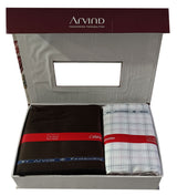 Arvind  Unstitched Cotton Blend Shirt & Trouser Fabric Checkered