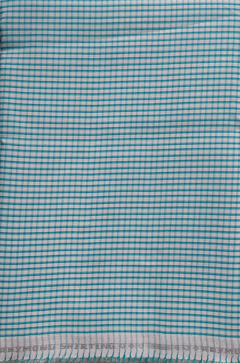 Raymond  Cotton Checkered Shirt Fabric  (Unstitched)-1039