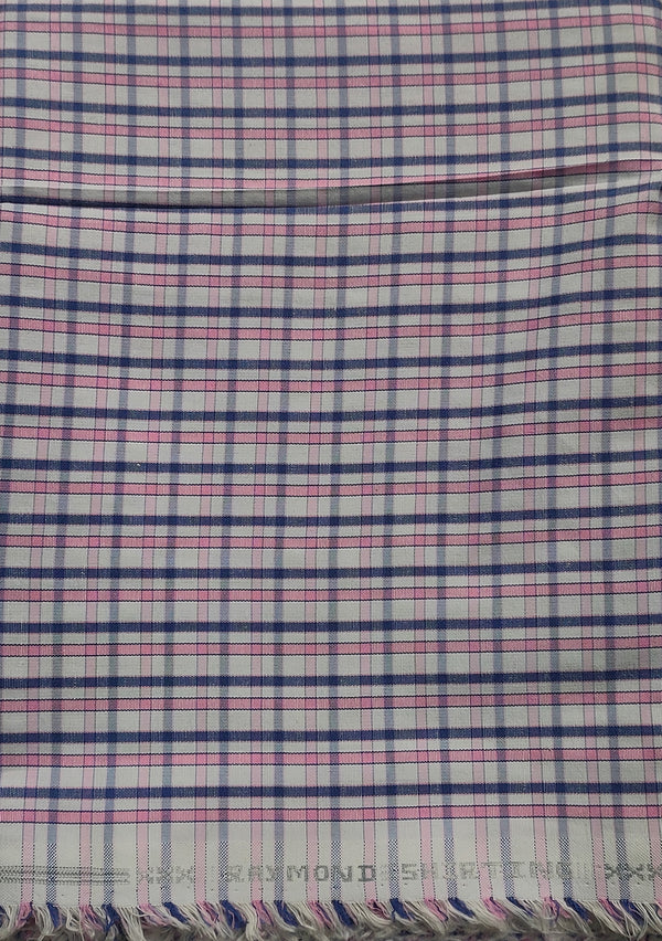Raymond  Cotton Checkered Shirt Fabric  (Unstitched)-1003