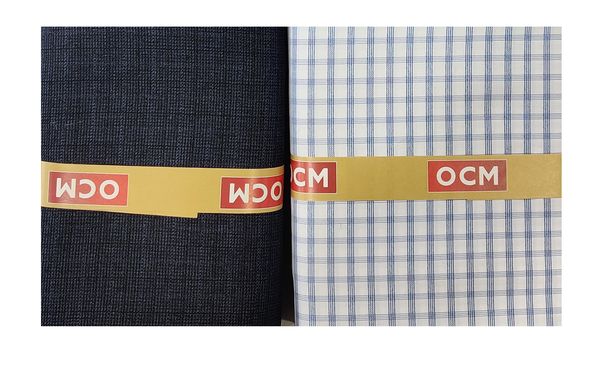 OCM  Unstitched Cotton Shirt & Trouser Fabric Checkered