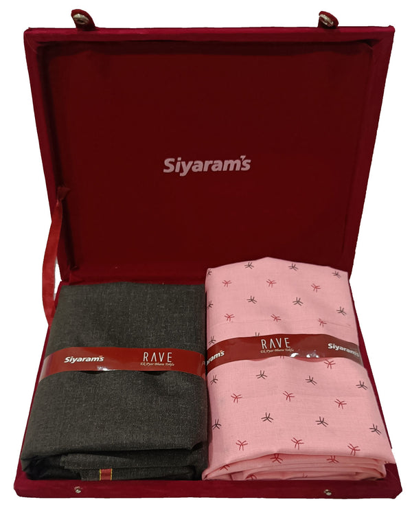 Siyaram Cotton Printed Shirt & Trouser Fabric  (Unstitched)-040