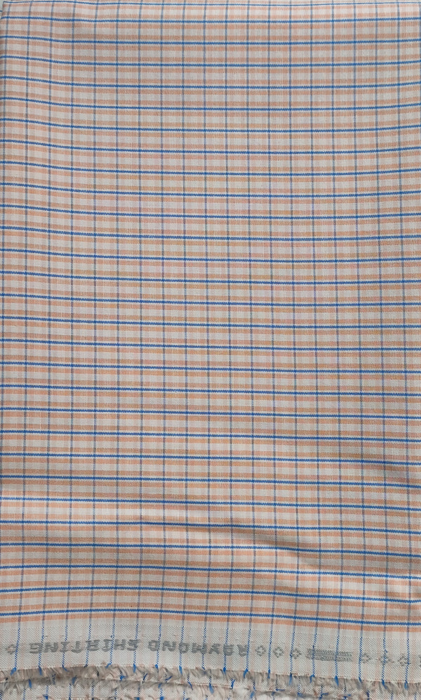 Raymond  Cotton Checkered Shirt Fabric  (Unstitched)-1041