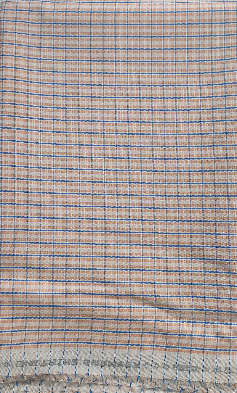 Raymond  Cotton Checkered Shirt Fabric  (Unstitched)-1041