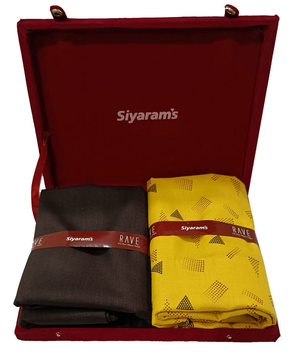 Siyaram Cotton Printed Shirt & Trouser Fabric  (Unstitched)-049