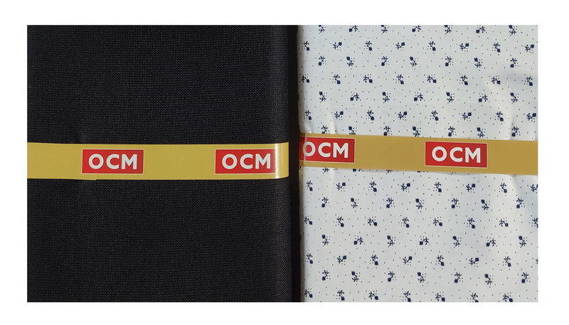 OCM  Unstitched Cotton Shirt & Trouser Fabric Printed.