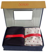 Arvind Unstitched Cotton Blend Shirt & Trouser Fabric Printed-050